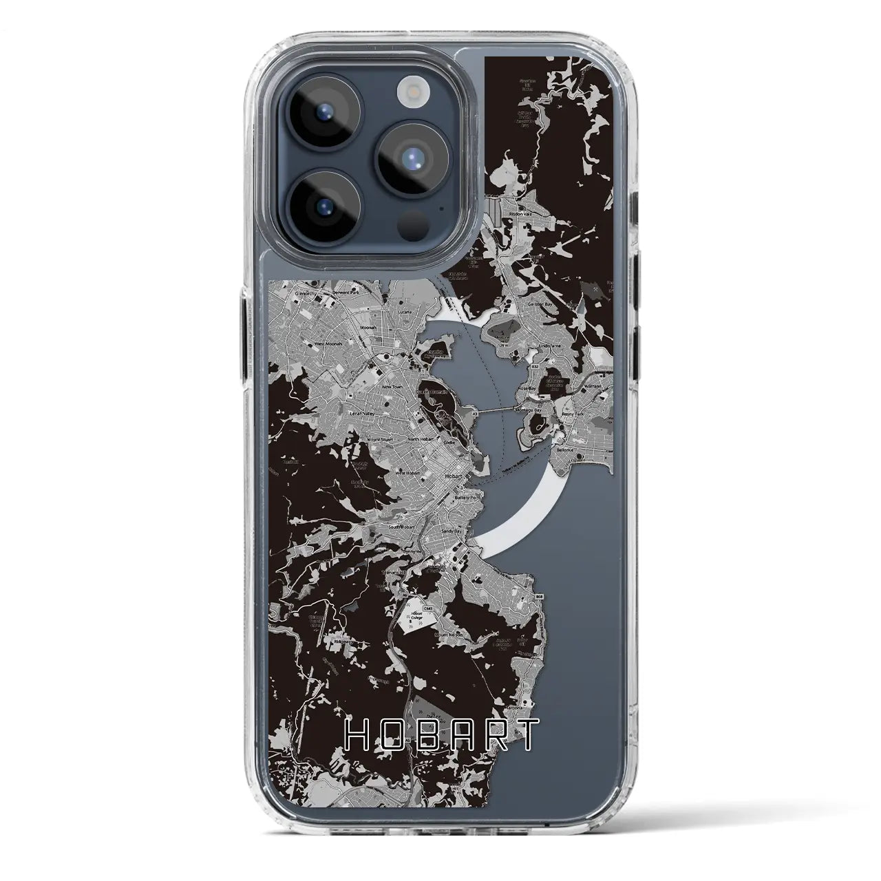 【ホバート(オーストラリア)】地図柄iPhoneケース(MagSafeタイプ)