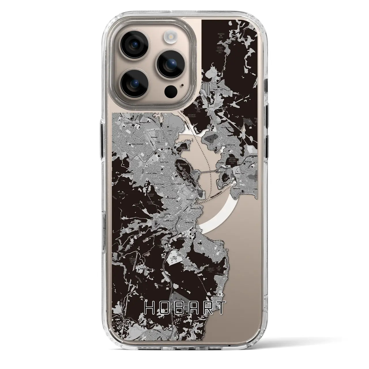 【ホバート(オーストラリア)】地図柄iPhoneケース(MagSafeタイプ)