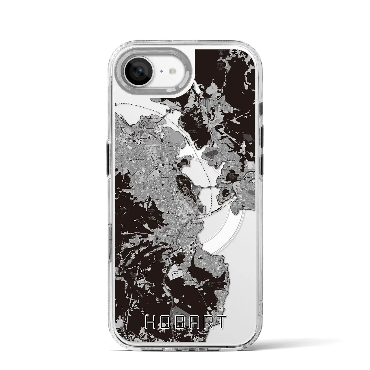 【ホバート(オーストラリア)】地図柄iPhoneケース(MagSafeタイプ)