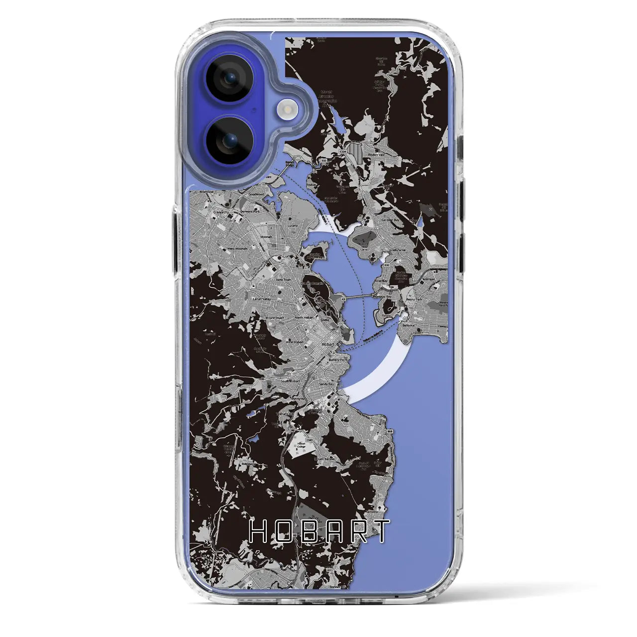 【ホバート(オーストラリア)】地図柄iPhoneケース(MagSafeタイプ)