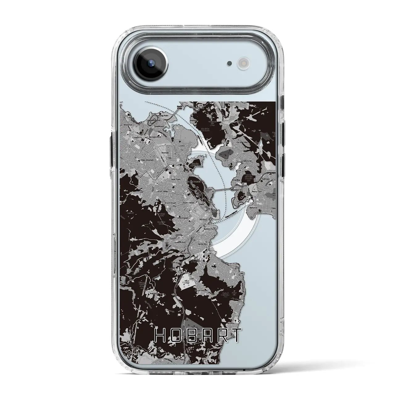 【ホバート(オーストラリア)】地図柄iPhoneケース(MagSafeタイプ)