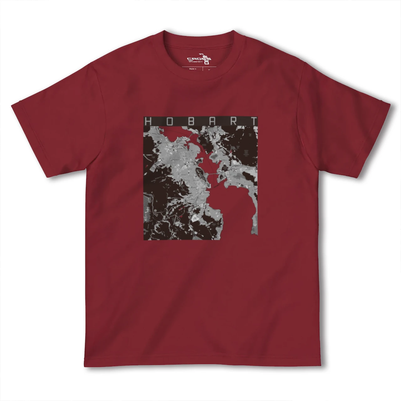 【ホバート(オーストラリア)】地図柄ヘビーウェイトTシャツ