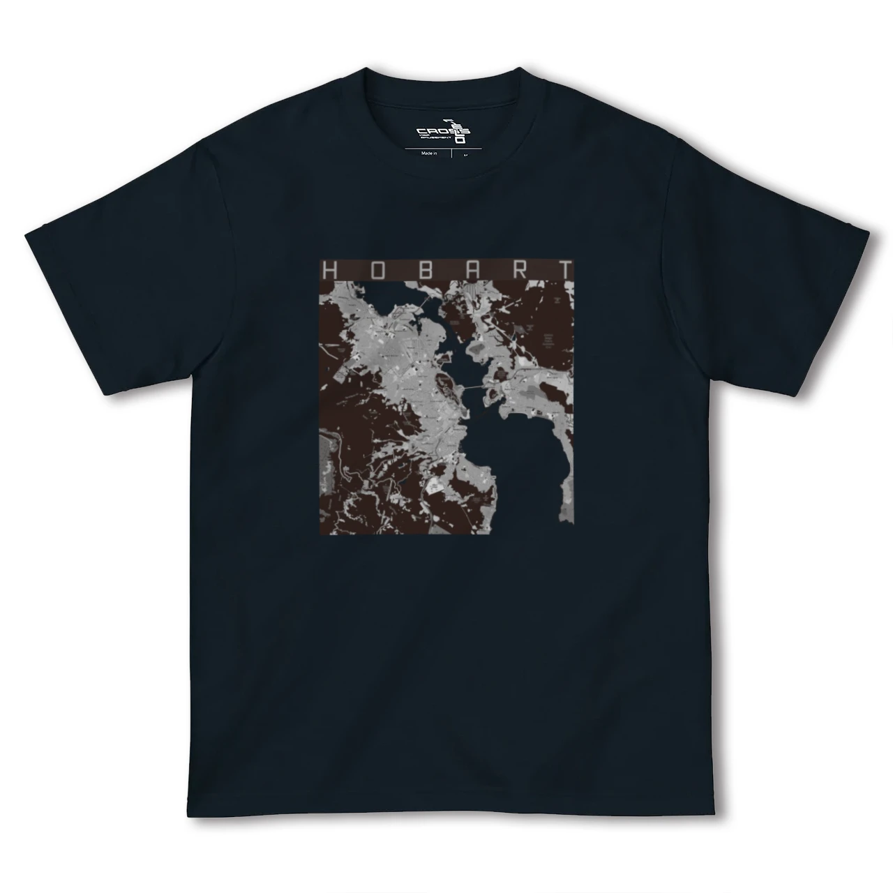 【ホバート(オーストラリア)】地図柄ヘビーウェイトTシャツ