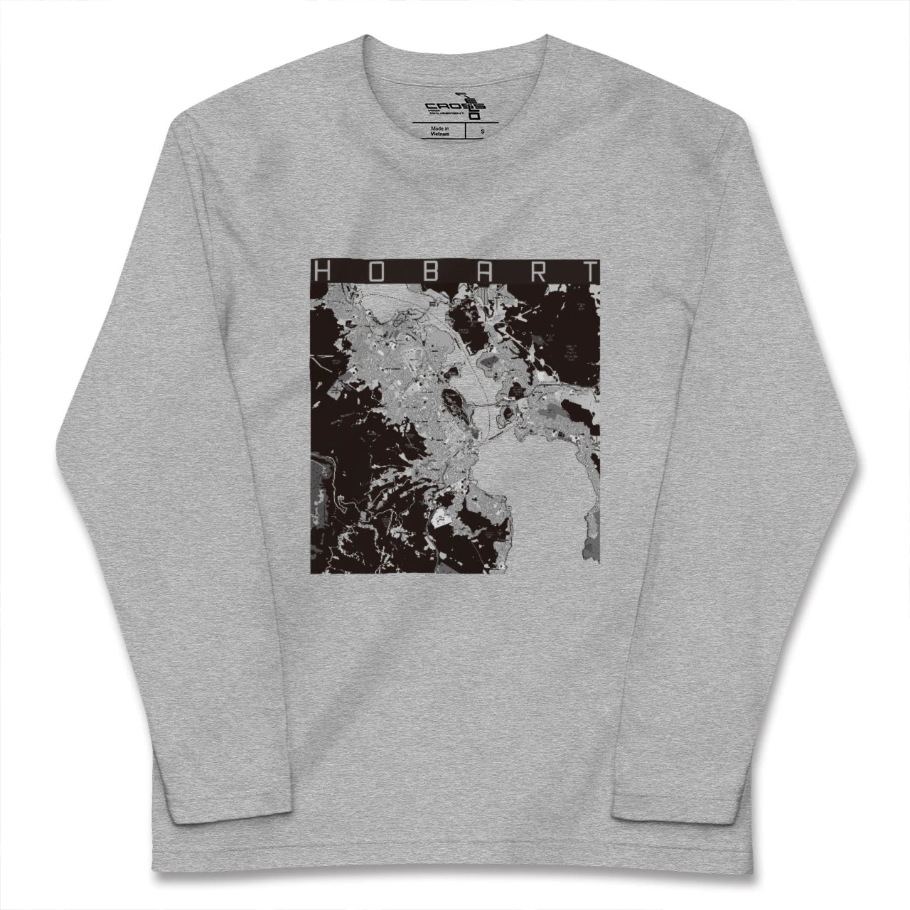 【ホバート(オーストラリア)】地図柄ロングスリーブTシャツ