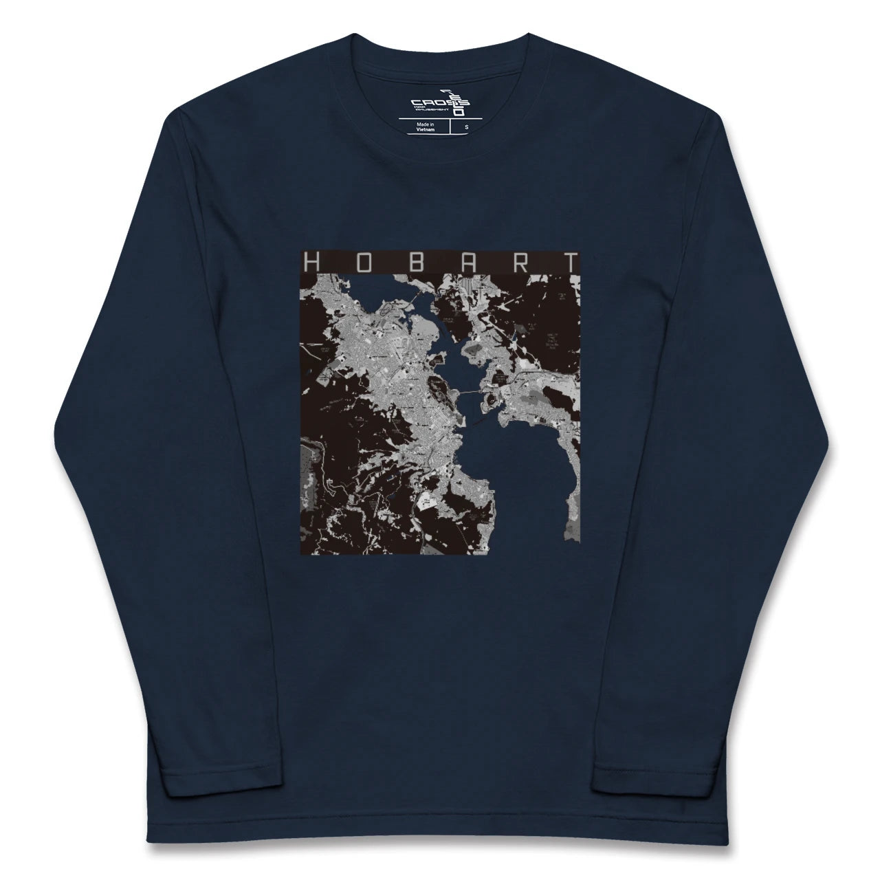 【ホバート(オーストラリア)】地図柄ロングスリーブTシャツ