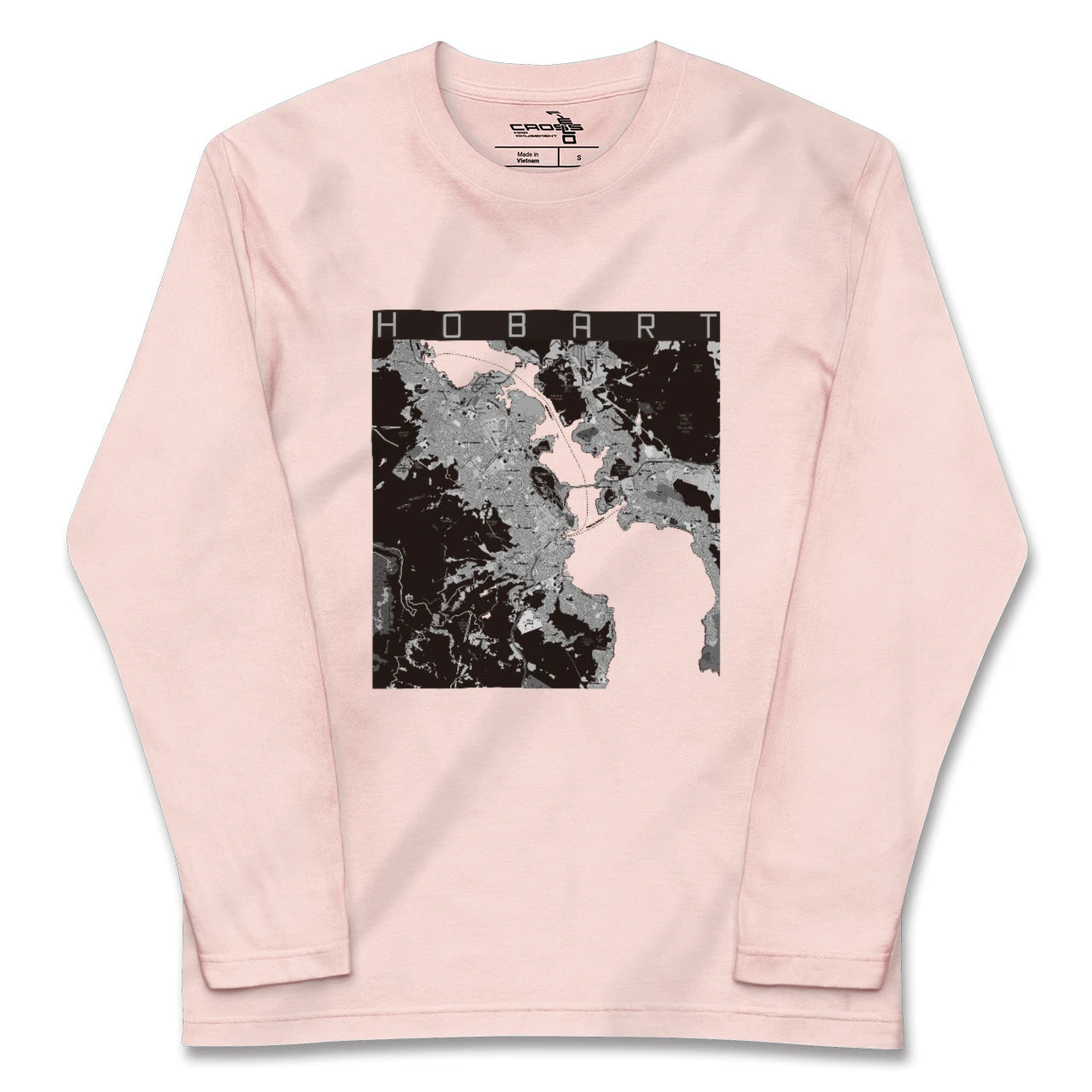 【ホバート(オーストラリア)】地図柄ロングスリーブTシャツ