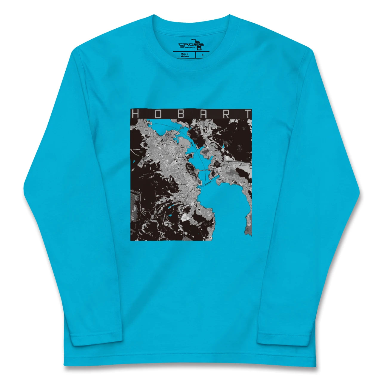 【ホバート(オーストラリア)】地図柄ロングスリーブTシャツ