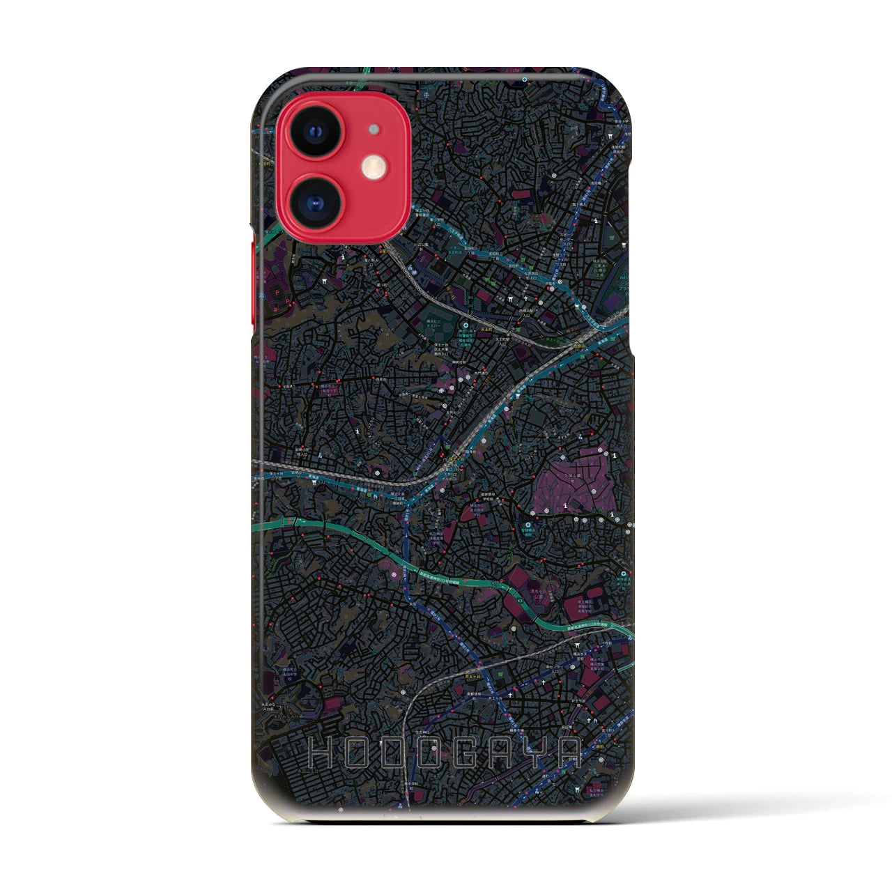 【保土ケ谷(神奈川県)】地図柄iPhoneケース(バックカバータイプ)