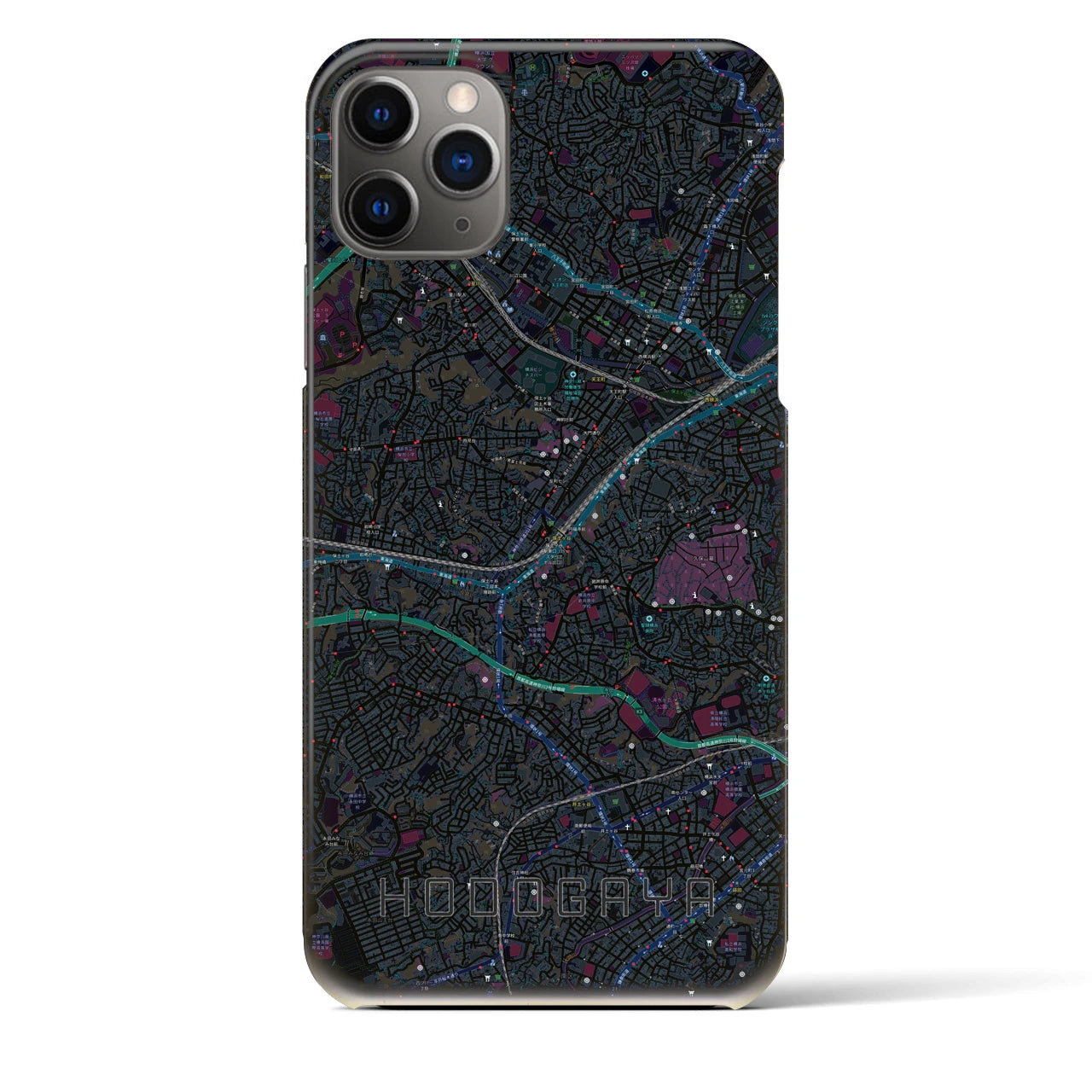 【保土ケ谷(神奈川県)】地図柄iPhoneケース(バックカバータイプ)