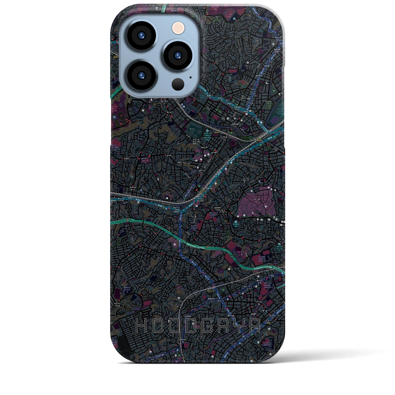 【保土ケ谷(神奈川県)】地図柄iPhoneケース(バックカバータイプ)