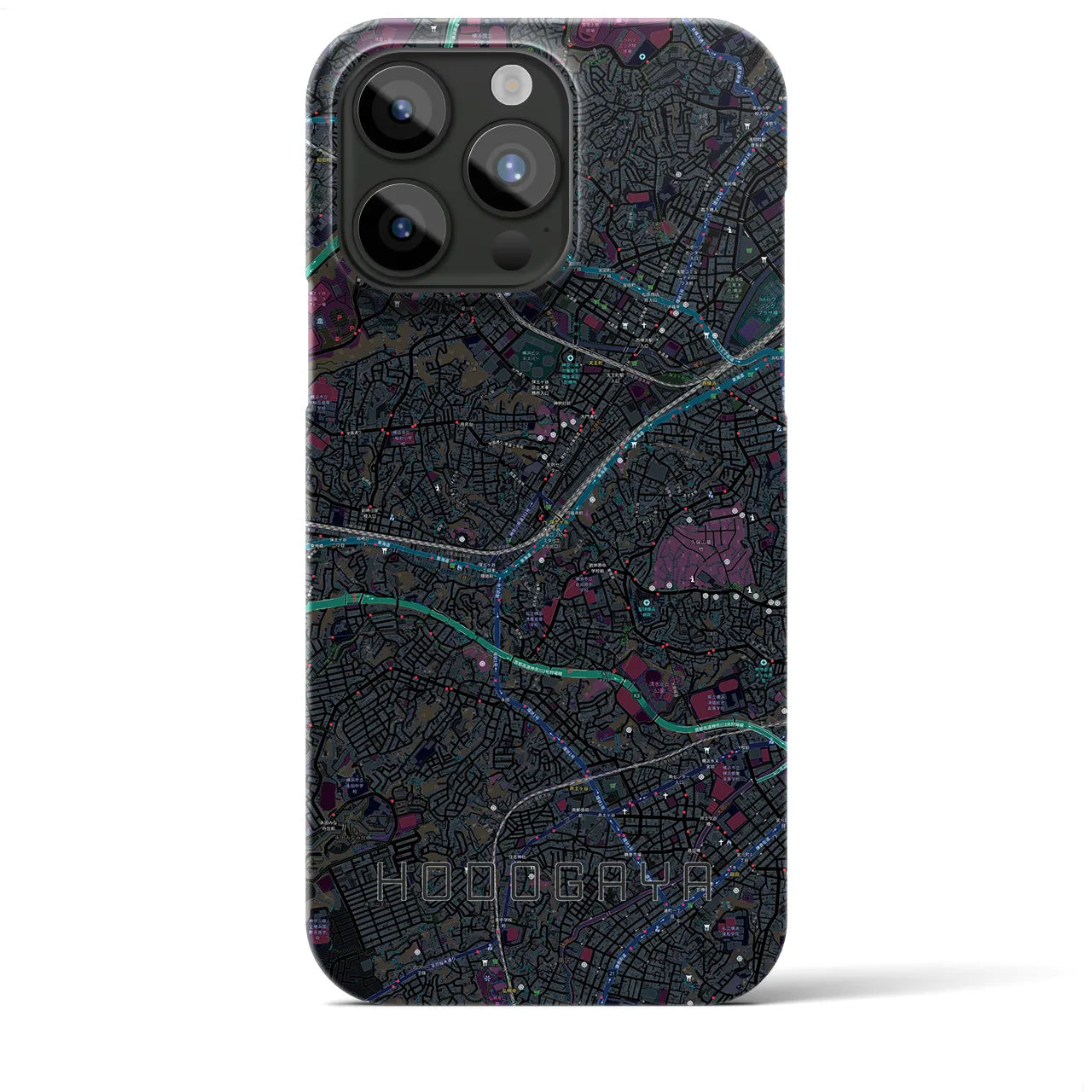 【保土ケ谷(神奈川県)】地図柄iPhoneケース(バックカバータイプ)