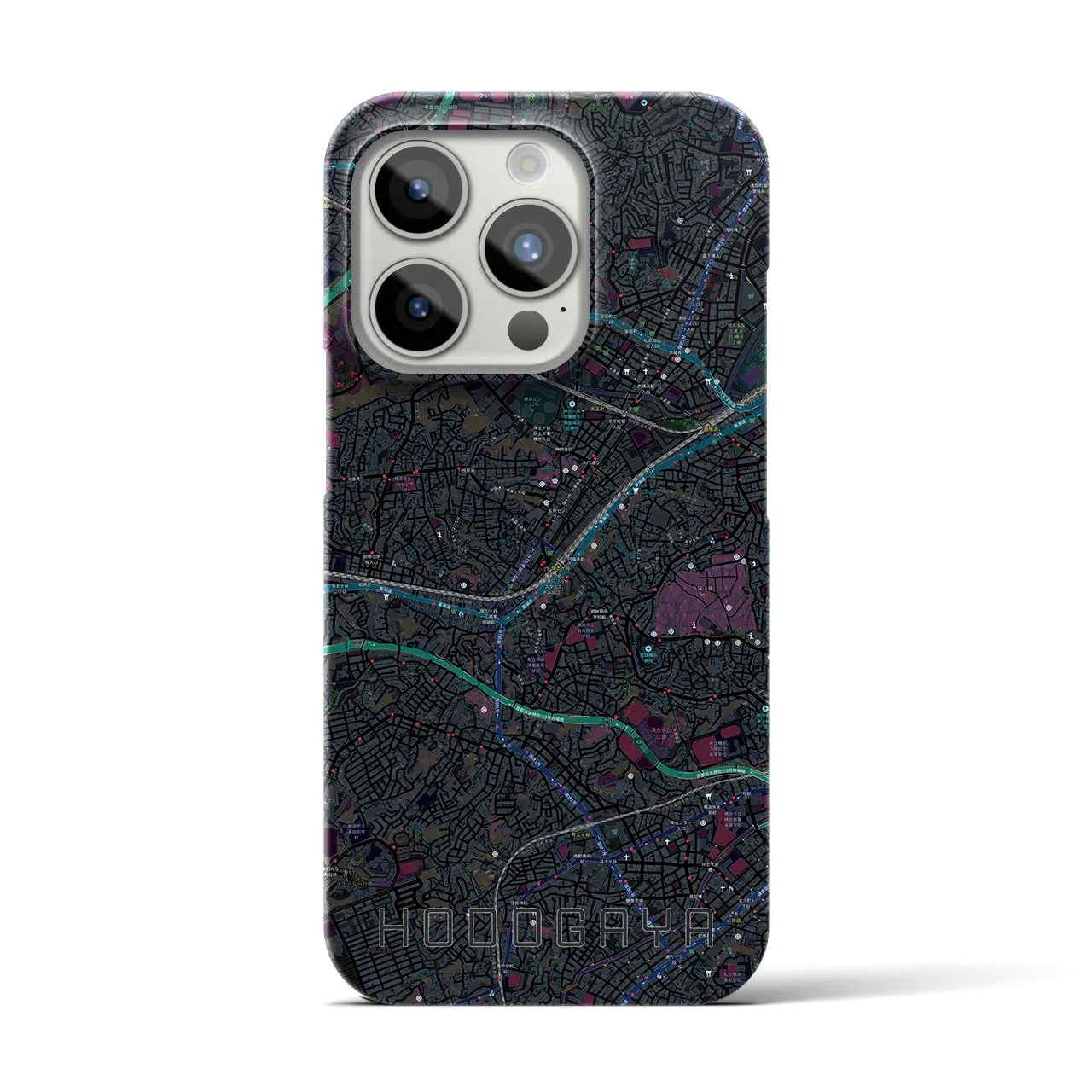 【保土ケ谷(神奈川県)】地図柄iPhoneケース(バックカバータイプ)