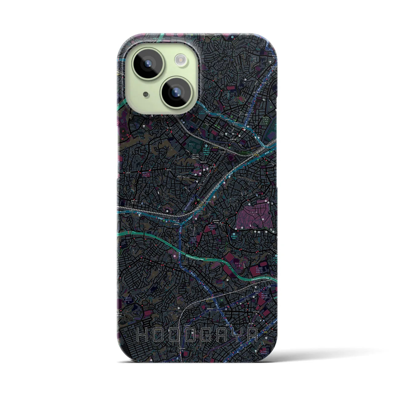 【保土ケ谷(神奈川県)】地図柄iPhoneケース(バックカバータイプ)