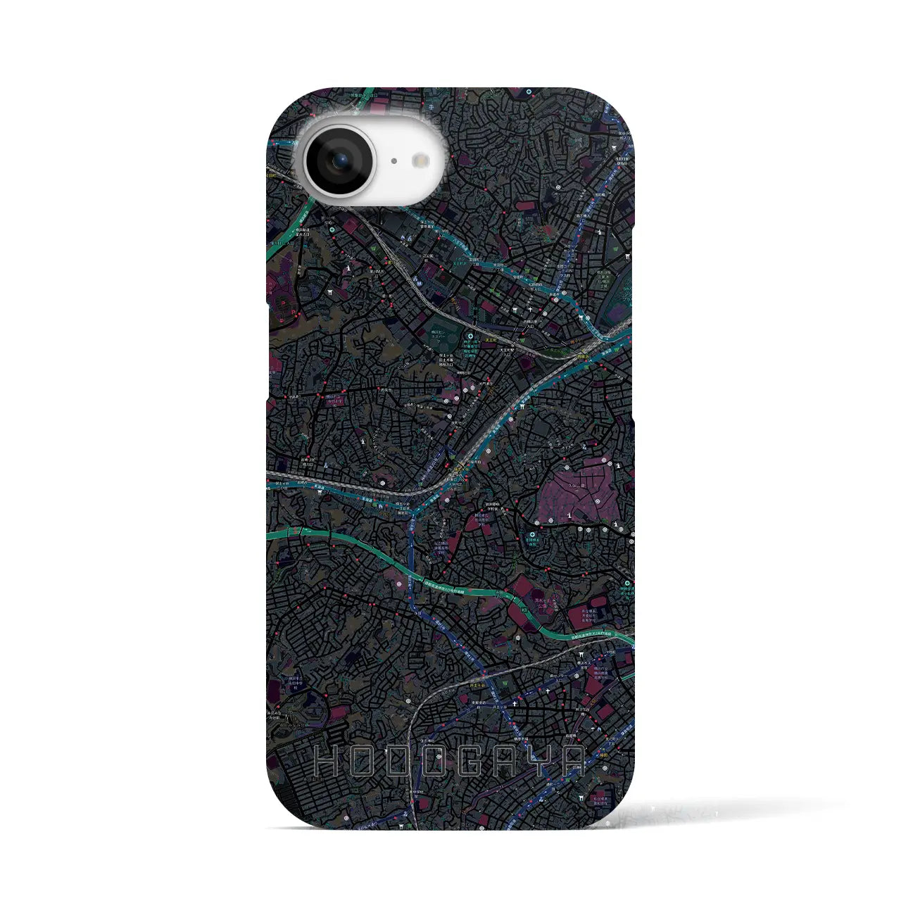 【保土ケ谷(神奈川県)】地図柄iPhoneケース(バックカバータイプ)