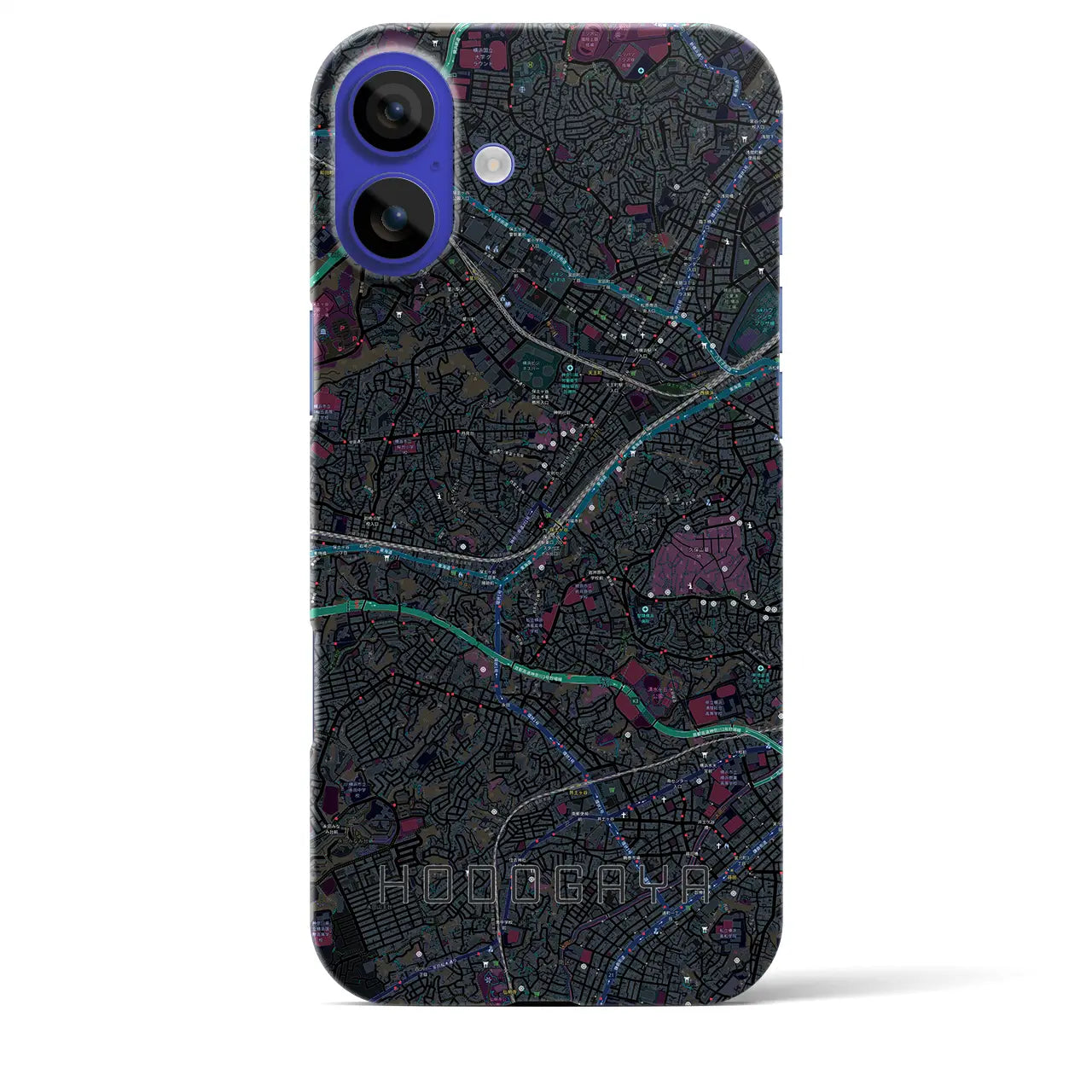 【保土ケ谷(神奈川県)】地図柄iPhoneケース(バックカバータイプ)