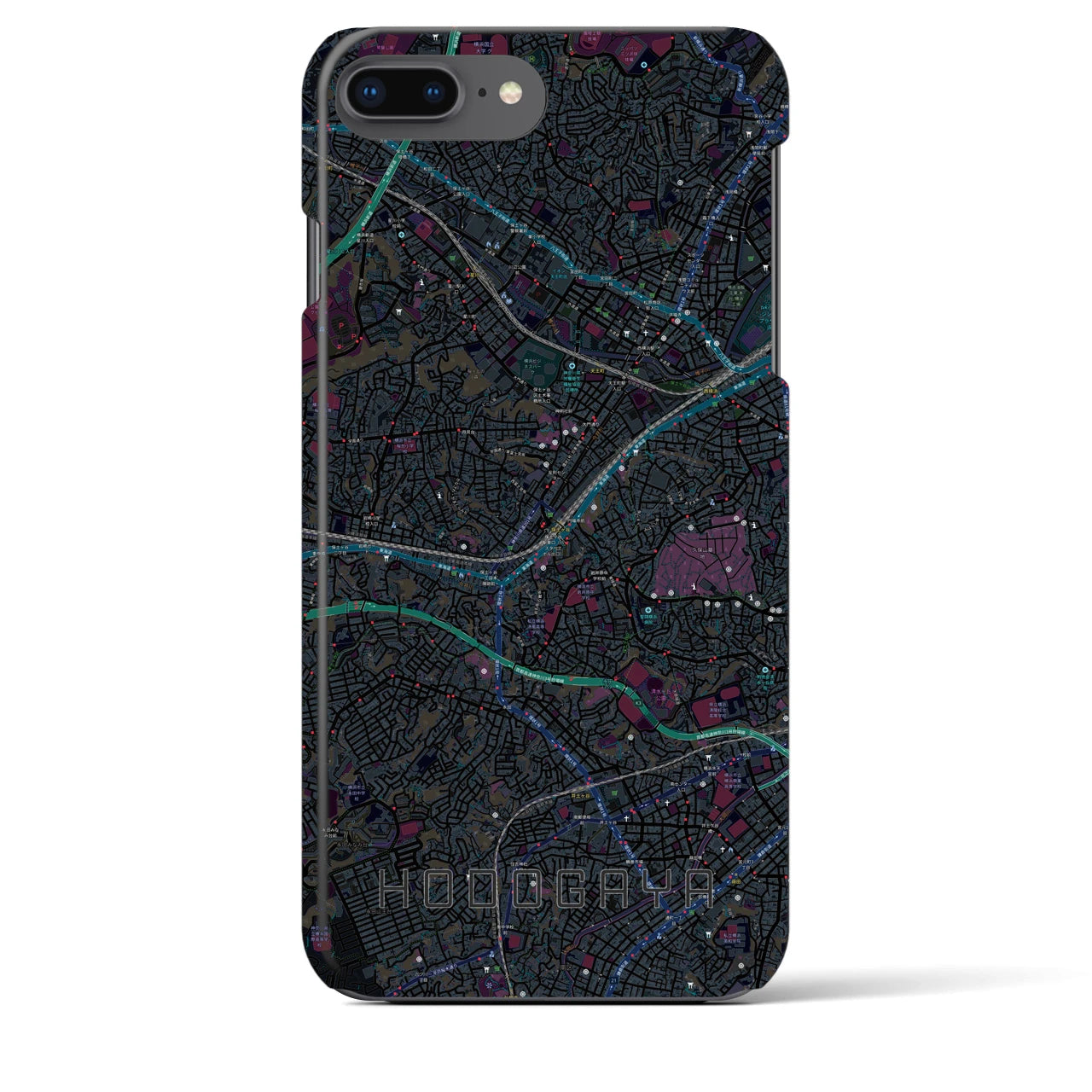 【保土ケ谷(神奈川県)】地図柄iPhoneケース(バックカバータイプ)