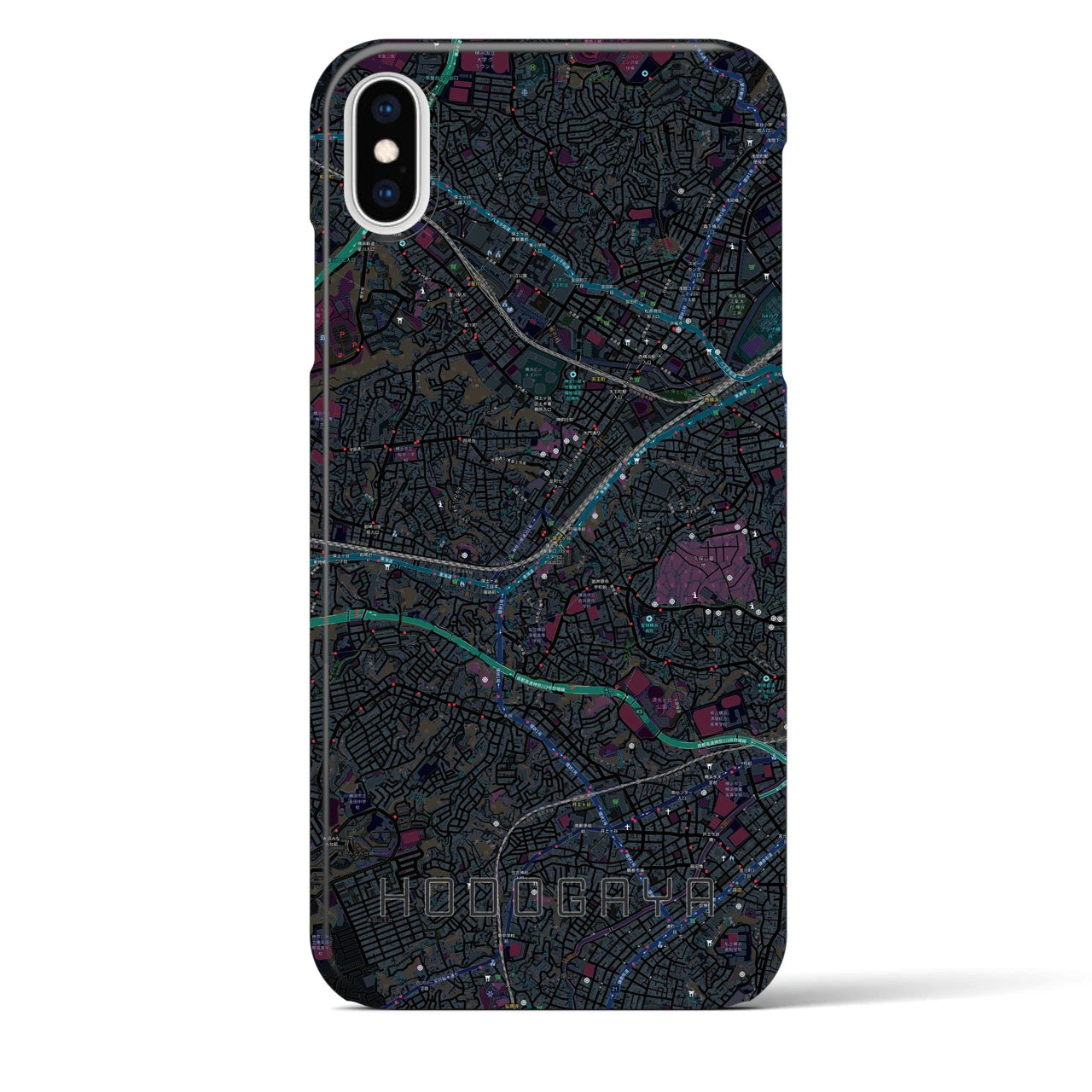 【保土ケ谷(神奈川県)】地図柄iPhoneケース(バックカバータイプ)