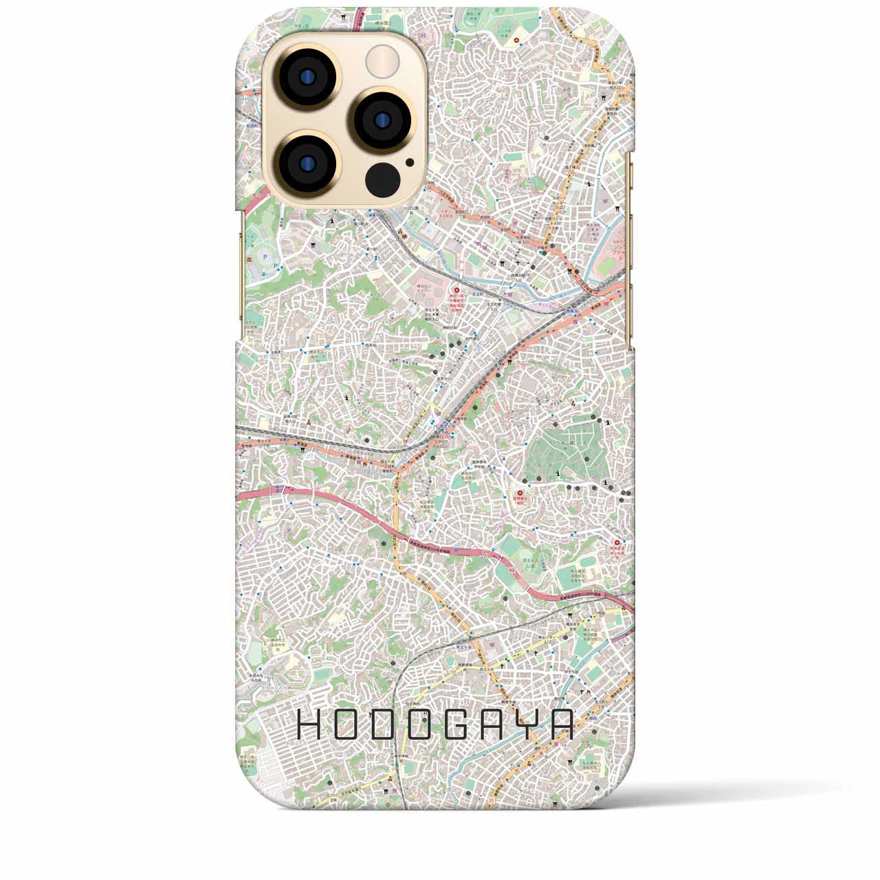 【保土ケ谷(神奈川県)】地図柄iPhoneケース(バックカバータイプ)