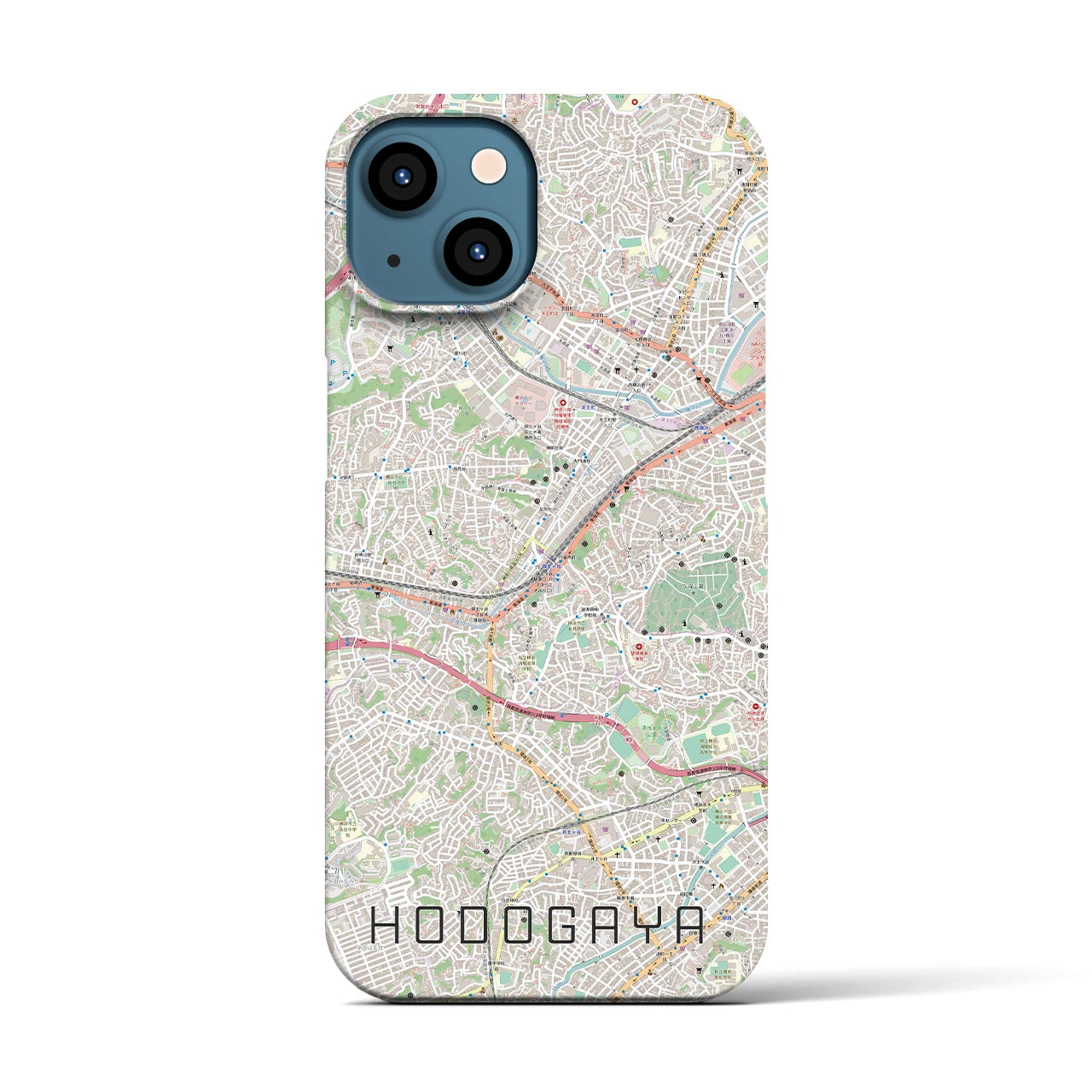【保土ケ谷(神奈川県)】地図柄iPhoneケース(バックカバータイプ)