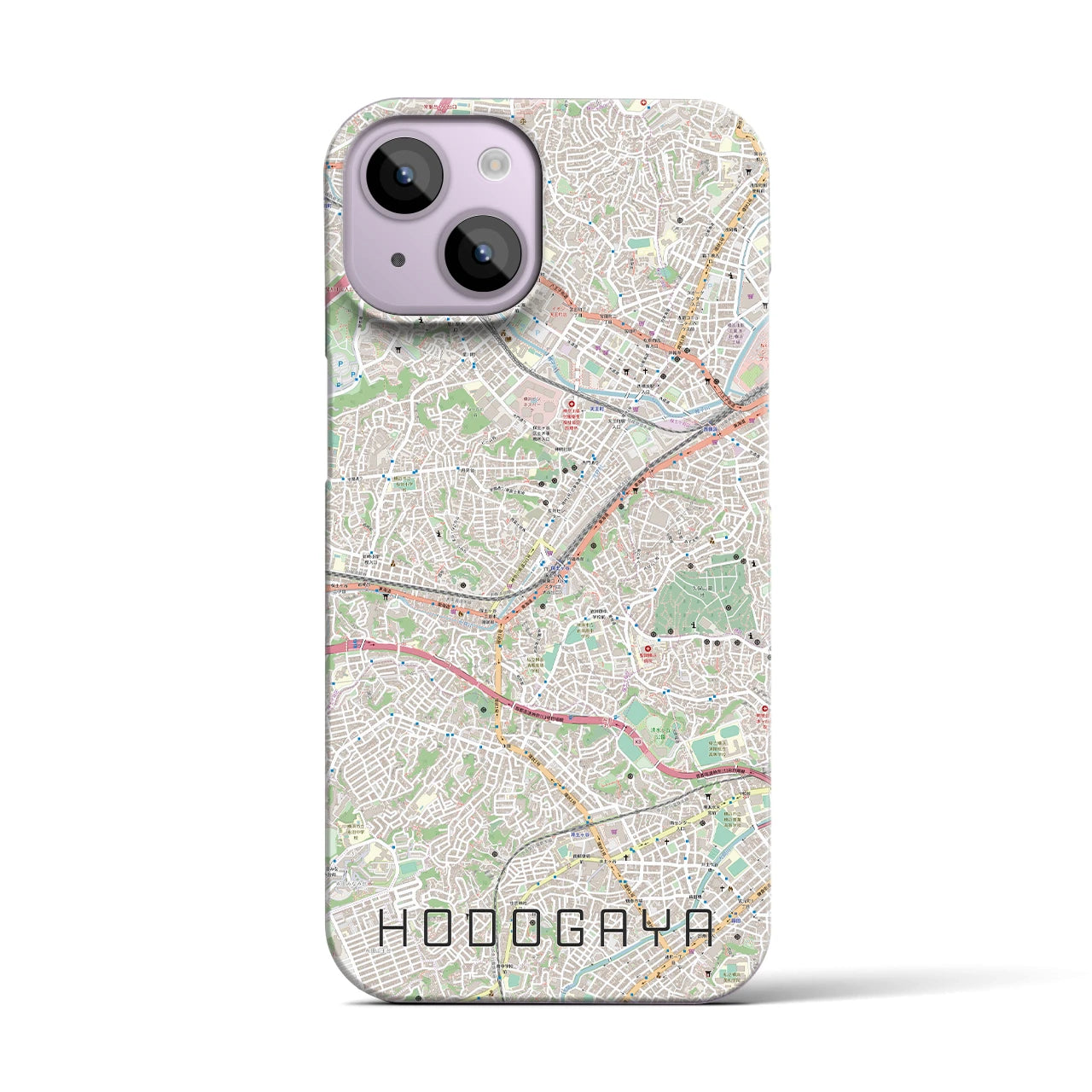 【保土ケ谷(神奈川県)】地図柄iPhoneケース(バックカバータイプ)