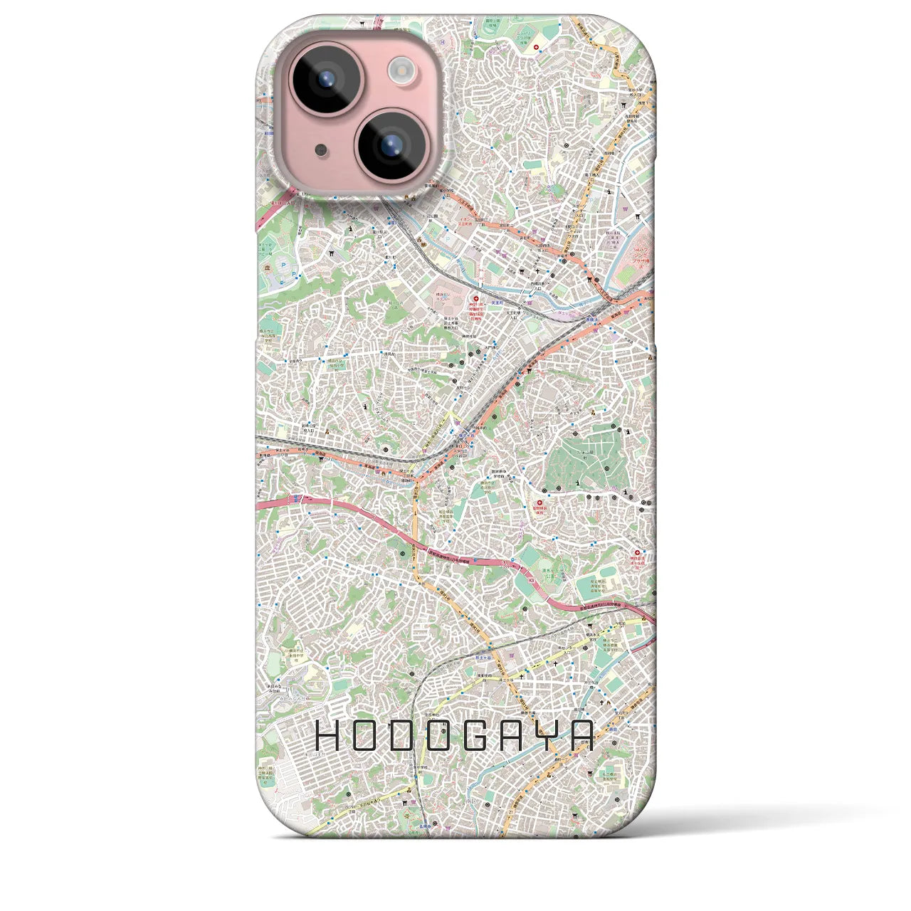 【保土ケ谷(神奈川県)】地図柄iPhoneケース(バックカバータイプ)