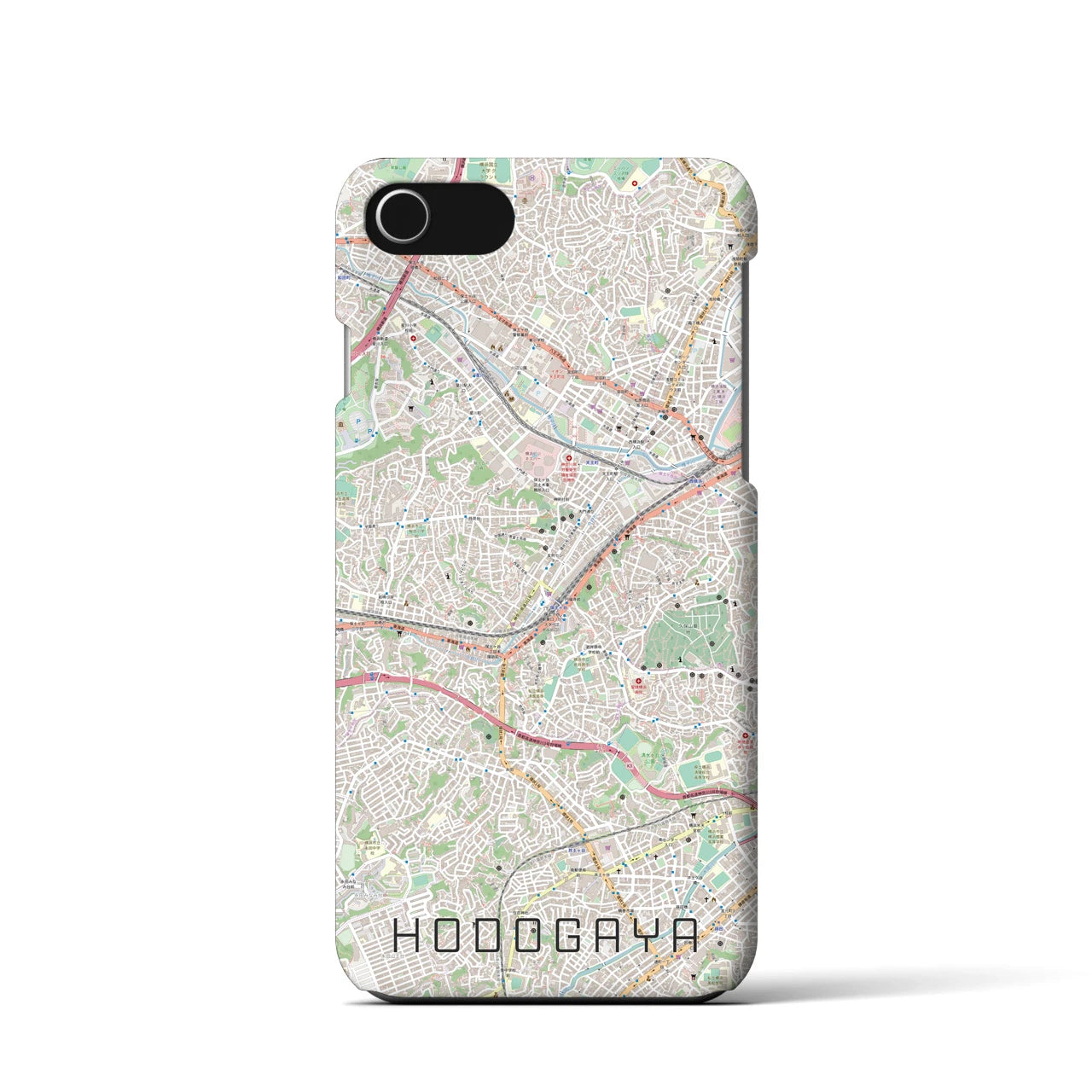 【保土ケ谷(神奈川県)】地図柄iPhoneケース(バックカバータイプ)