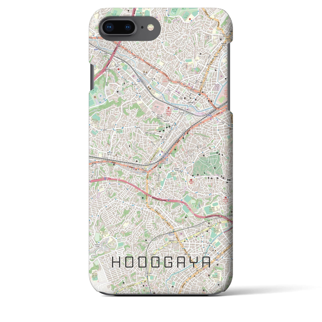 【保土ケ谷(神奈川県)】地図柄iPhoneケース(バックカバータイプ)