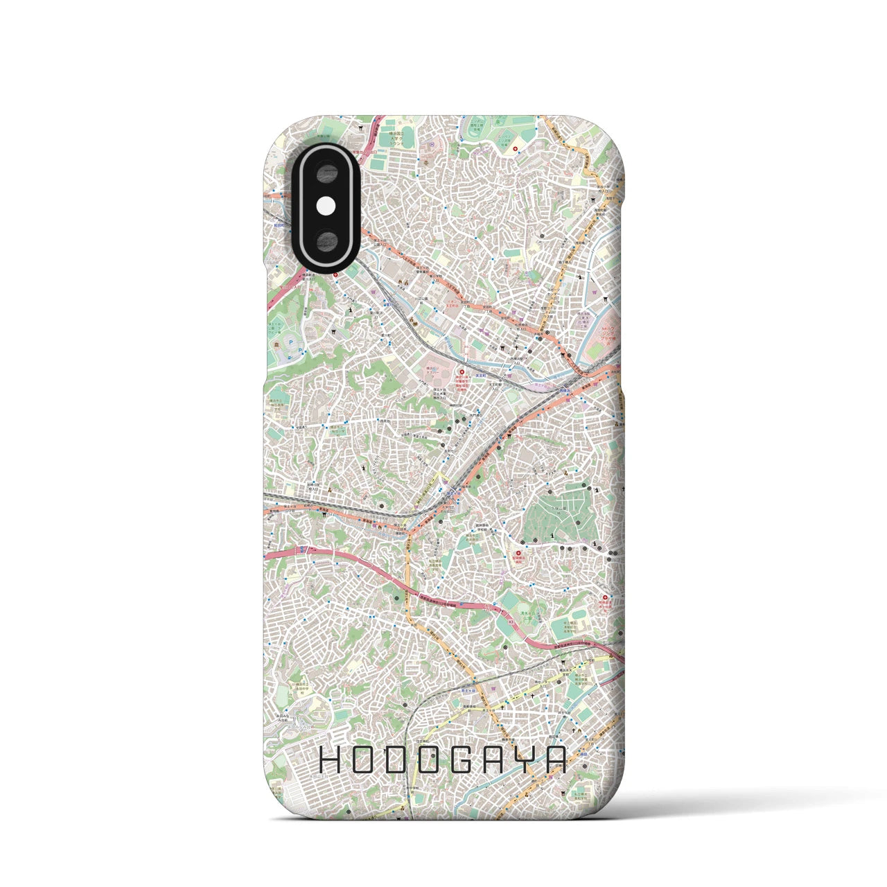 【保土ケ谷(神奈川県)】地図柄iPhoneケース(バックカバータイプ)