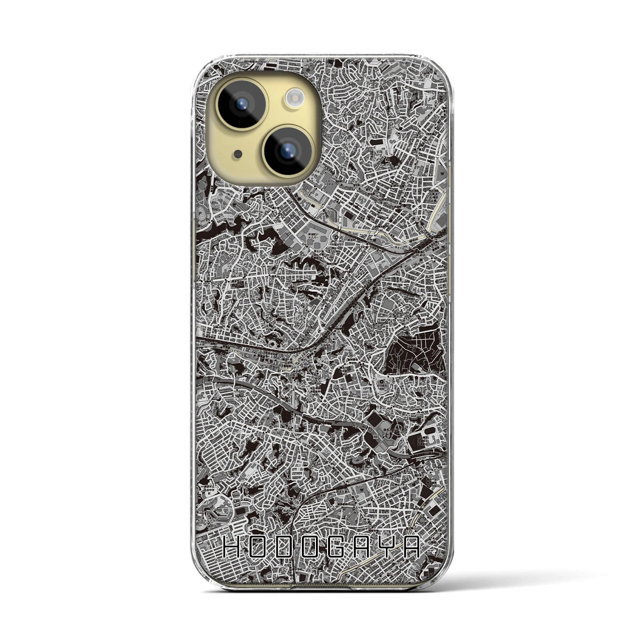 【保土ケ谷(神奈川県)】地図柄iPhoneケース(クリアタイプ)