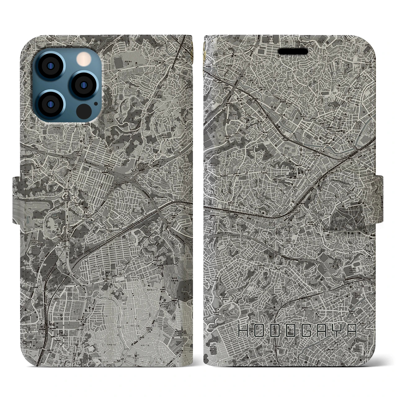 【保土ケ谷(神奈川県)】地図柄iPhoneケース(手帳タイプ)