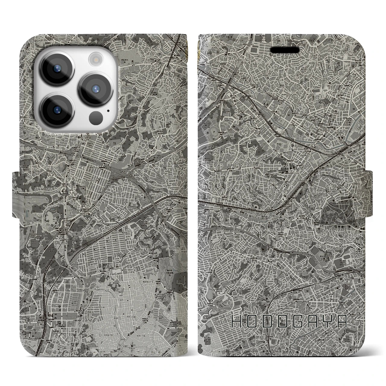 【保土ケ谷(神奈川県)】地図柄iPhoneケース(手帳タイプ)