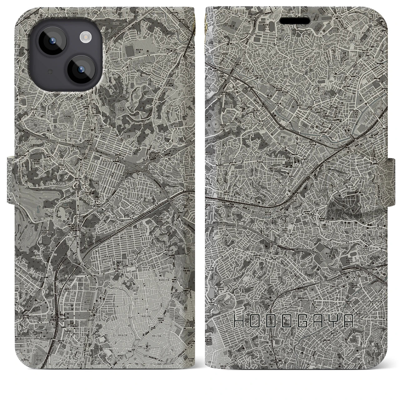 【保土ケ谷(神奈川県)】地図柄iPhoneケース(手帳タイプ)