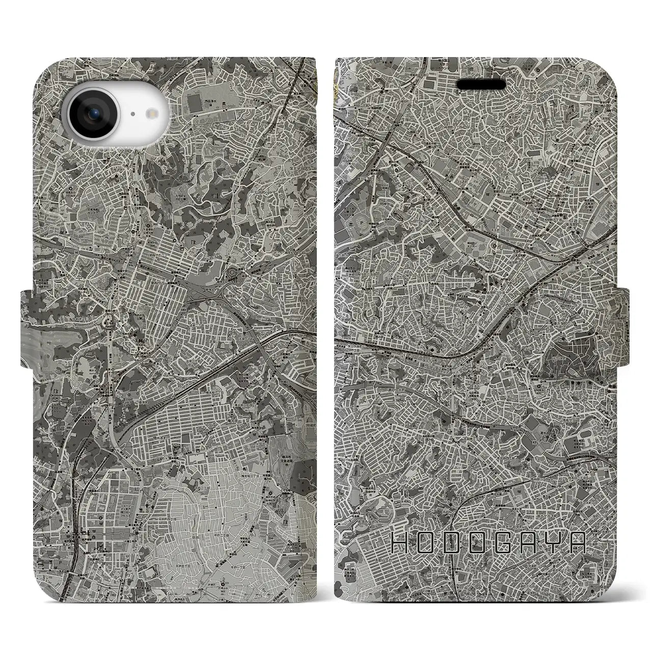 【保土ケ谷(神奈川県)】地図柄iPhoneケース(手帳タイプ)