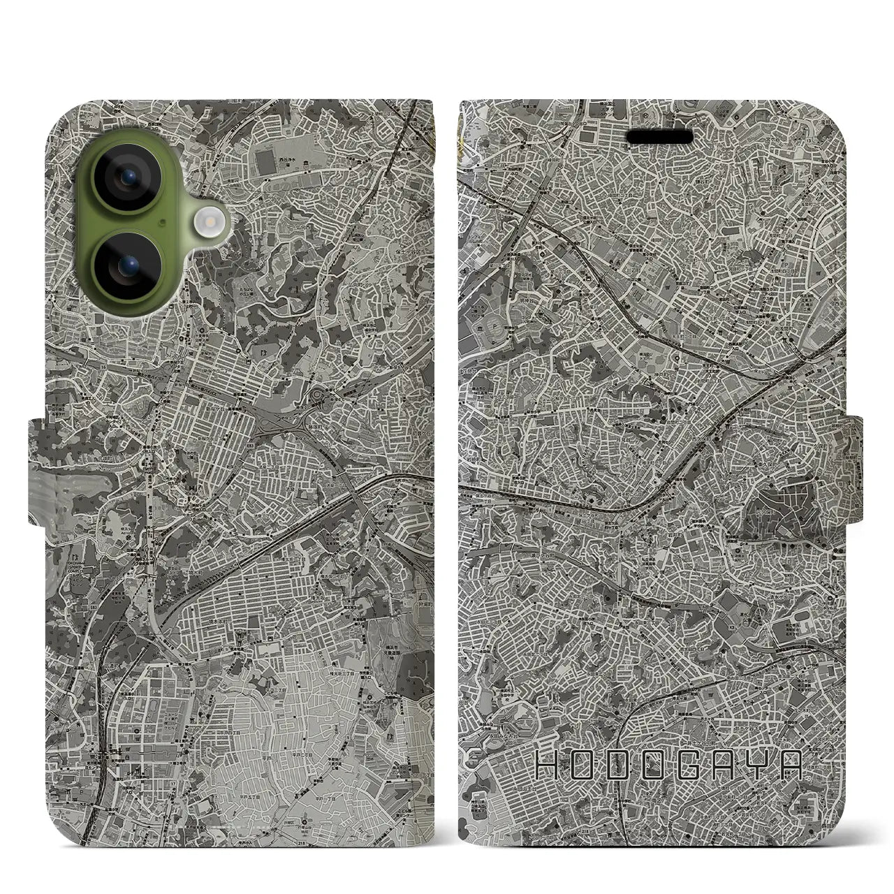 【保土ケ谷(神奈川県)】地図柄iPhoneケース(手帳タイプ)