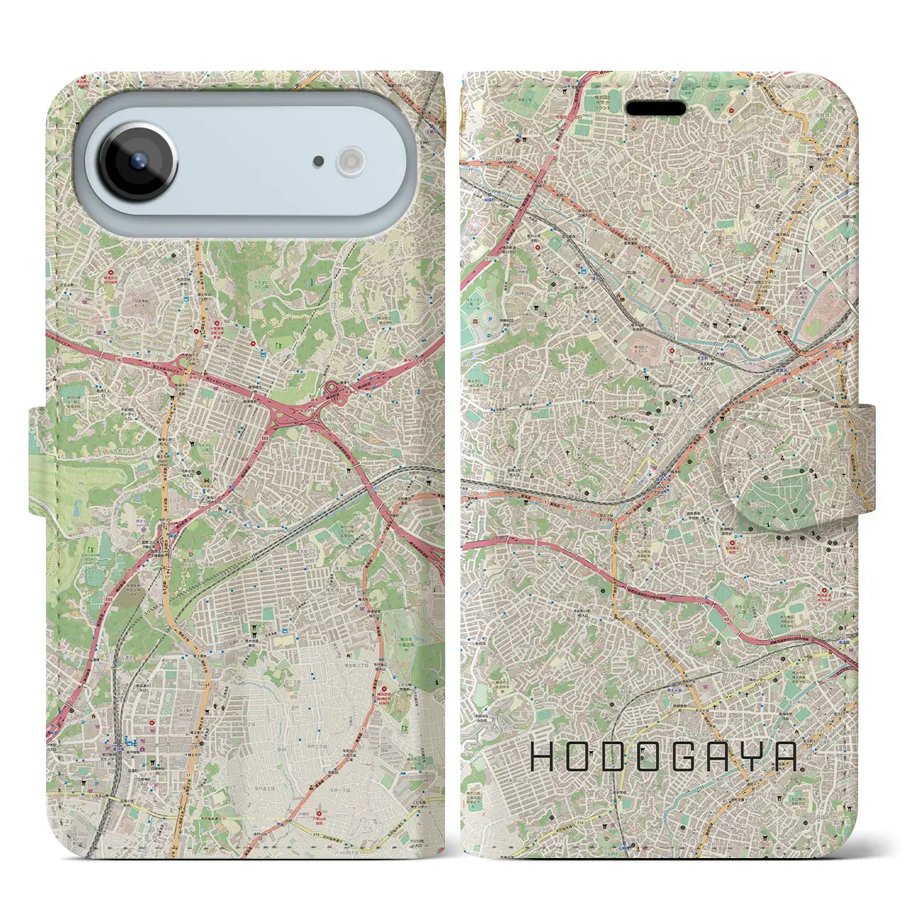 【保土ケ谷(神奈川県)】地図柄iPhoneケース(手帳タイプ)