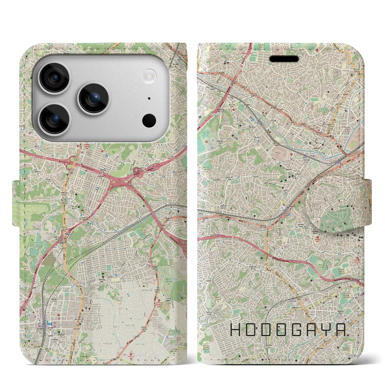 【保土ケ谷(神奈川県)】地図柄iPhoneケース(手帳タイプ)