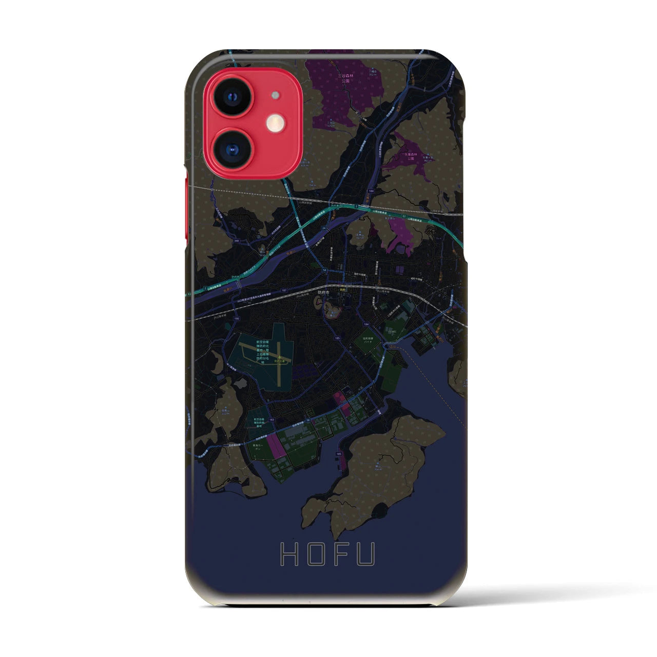 【防府(山口県)】地図柄iPhoneケース(バックカバータイプ)