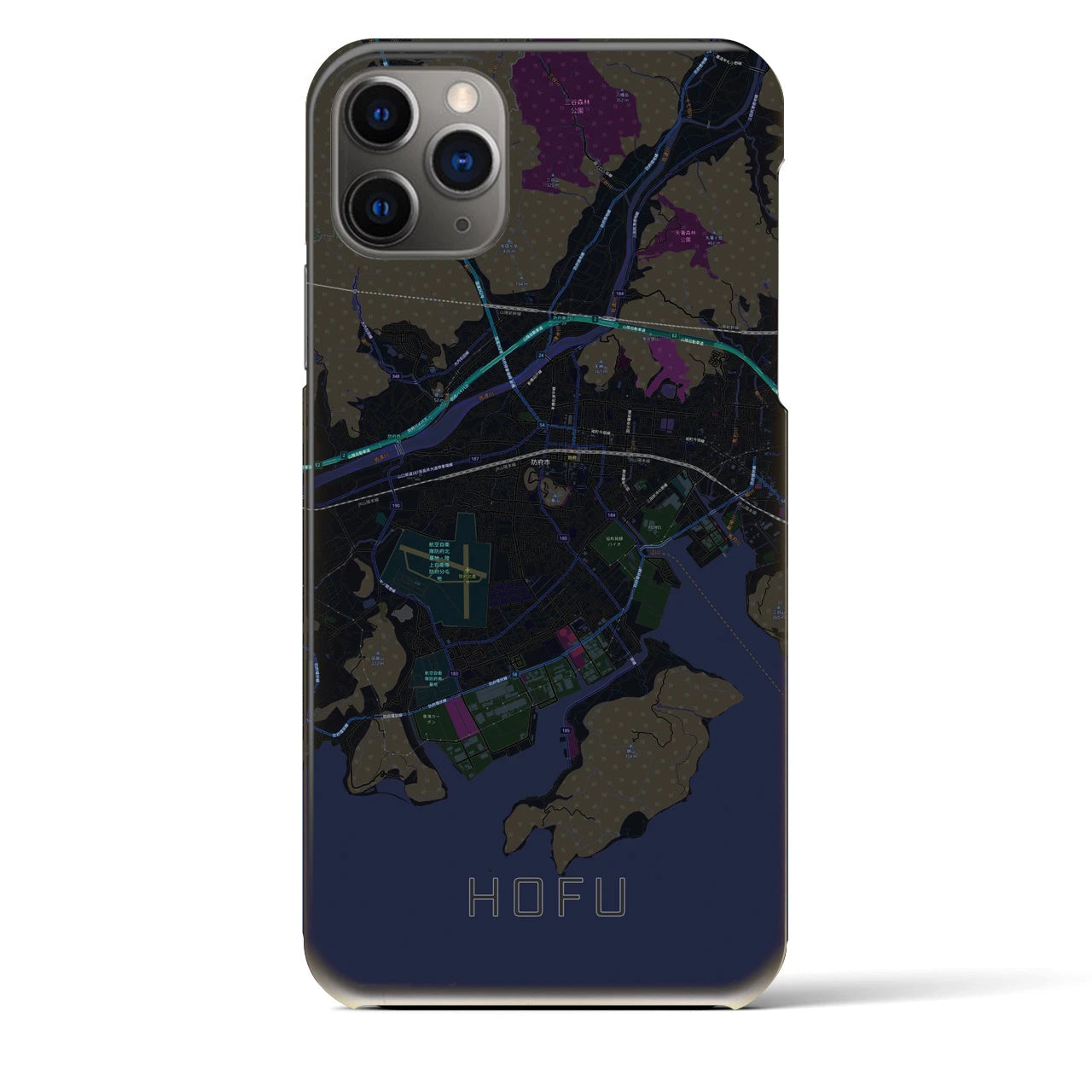 【防府(山口県)】地図柄iPhoneケース(バックカバータイプ)