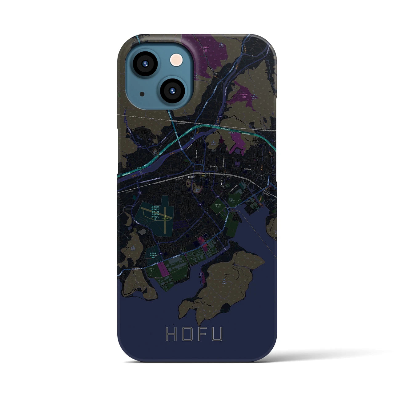 【防府(山口県)】地図柄iPhoneケース(バックカバータイプ)