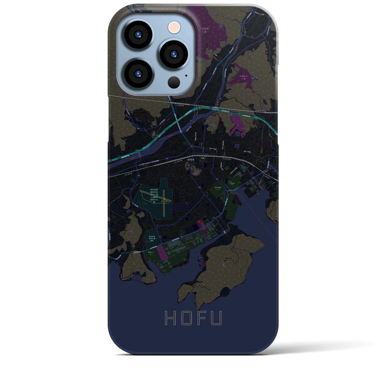 【防府(山口県)】地図柄iPhoneケース(バックカバータイプ)