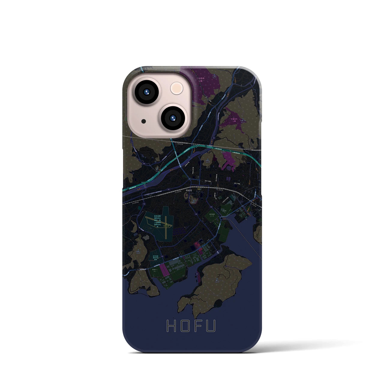 【防府(山口県)】地図柄iPhoneケース(バックカバータイプ)