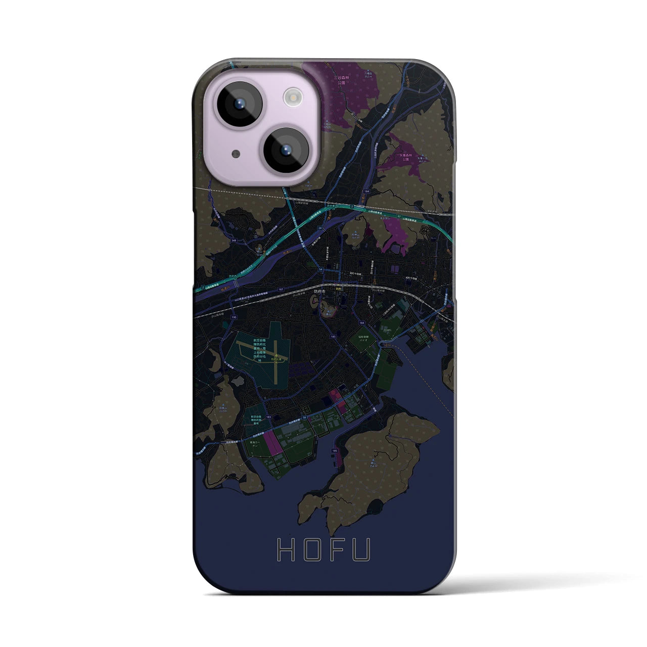 【防府(山口県)】地図柄iPhoneケース(バックカバータイプ)