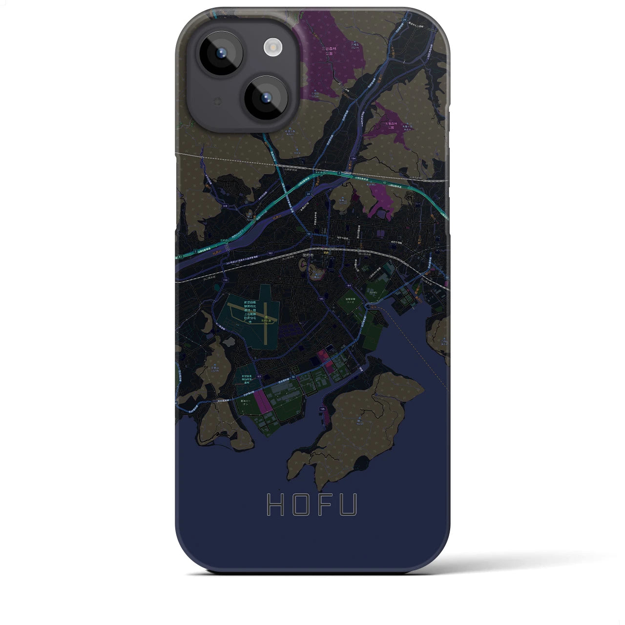 【防府(山口県)】地図柄iPhoneケース(バックカバータイプ)