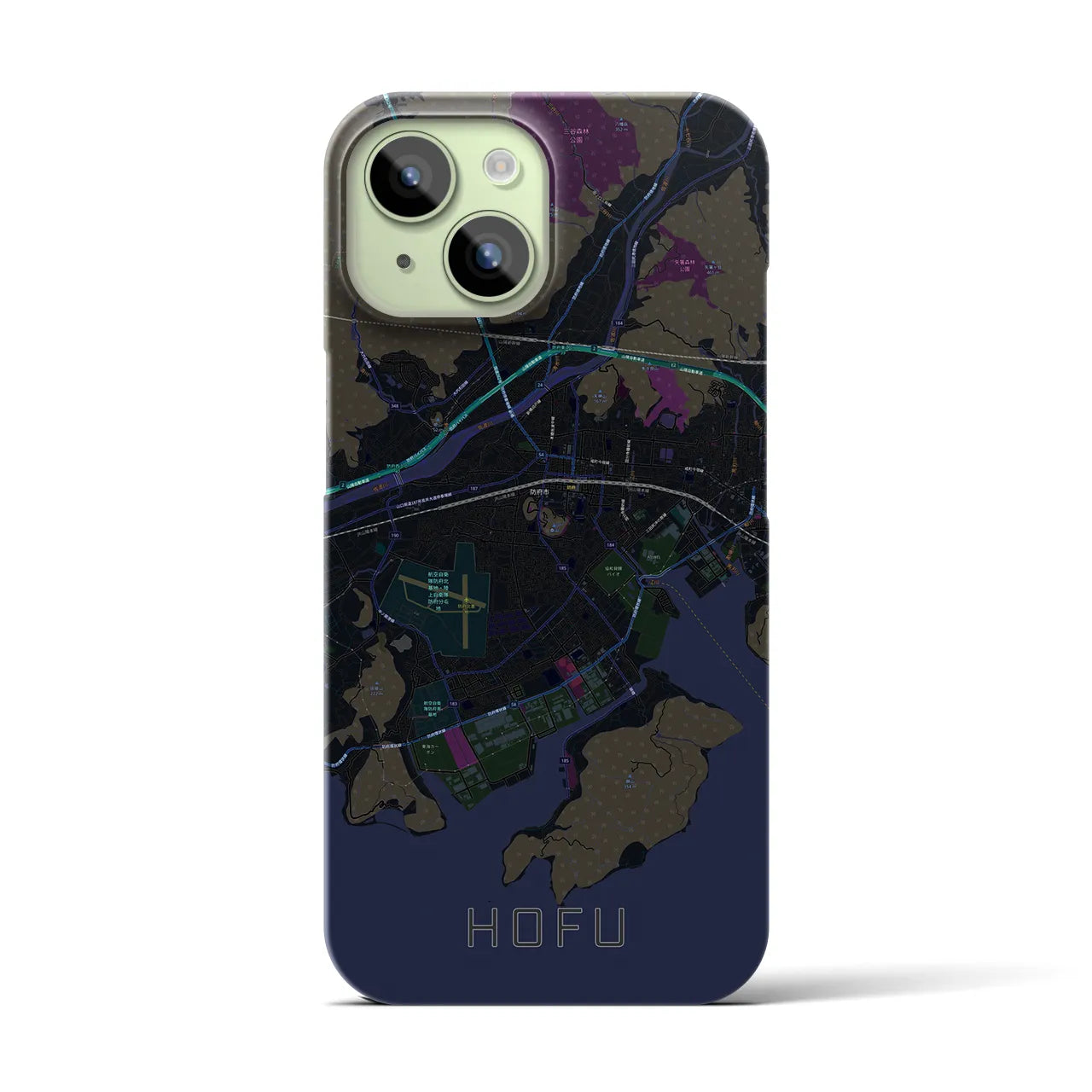 【防府(山口県)】地図柄iPhoneケース(バックカバータイプ)
