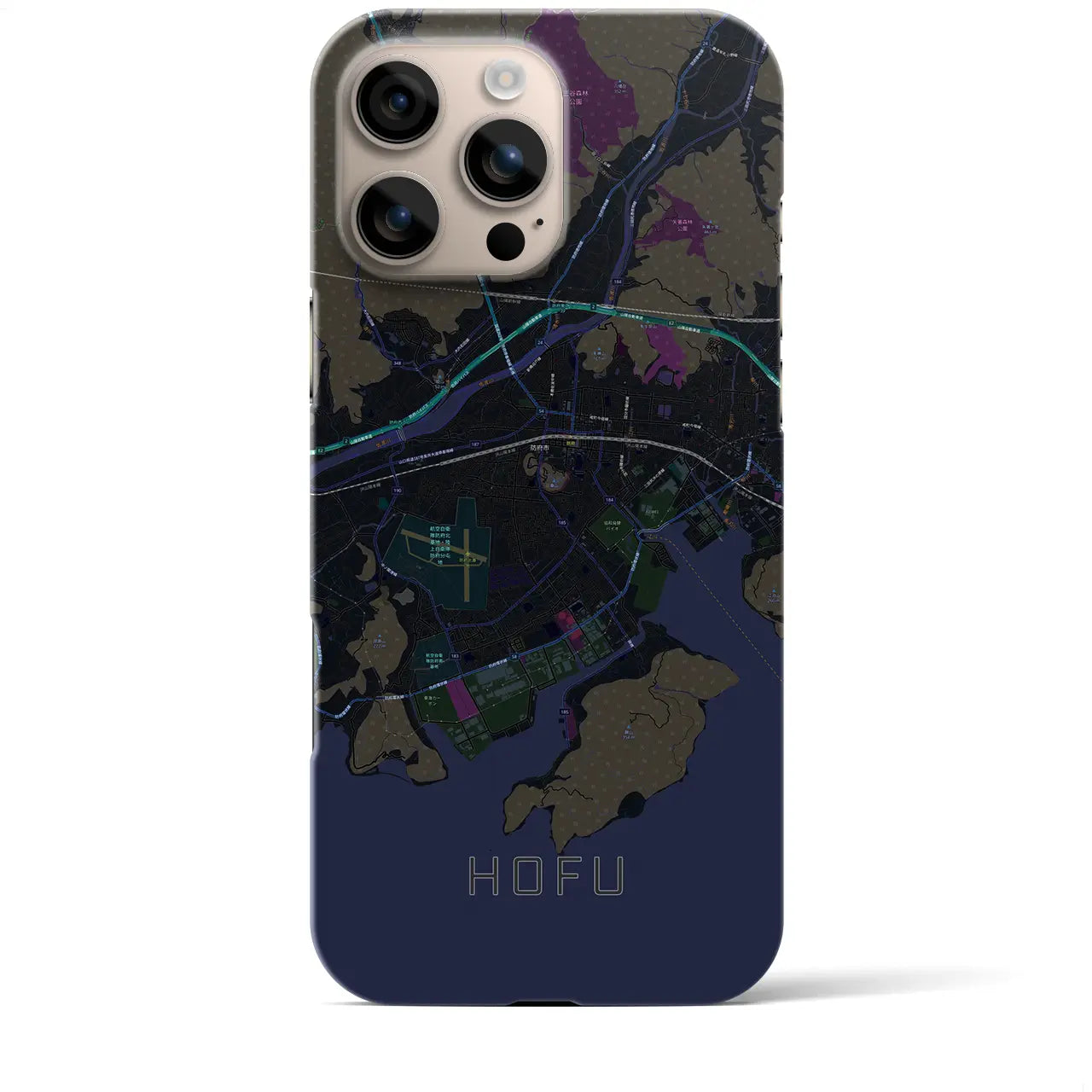 【防府(山口県)】地図柄iPhoneケース(バックカバータイプ)