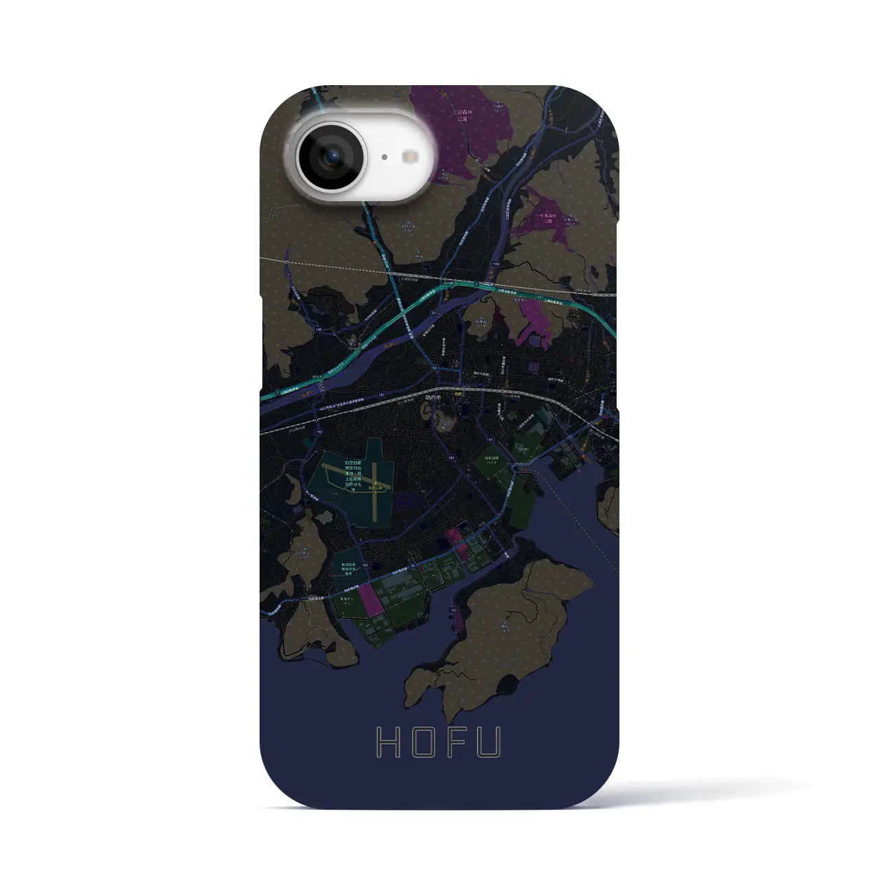 【防府(山口県)】地図柄iPhoneケース(バックカバータイプ)