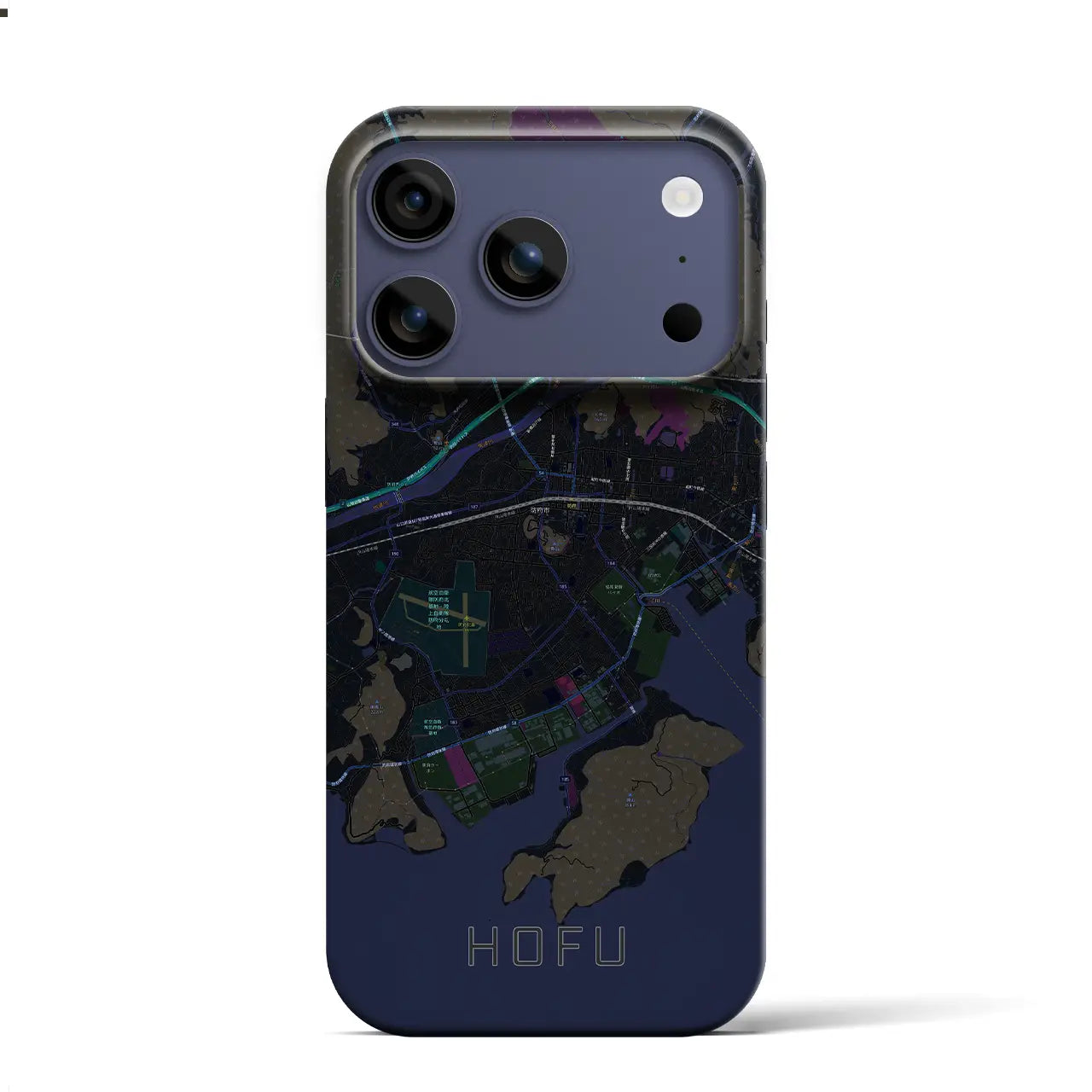 【防府(山口県)】地図柄iPhoneケース(バックカバータイプ)