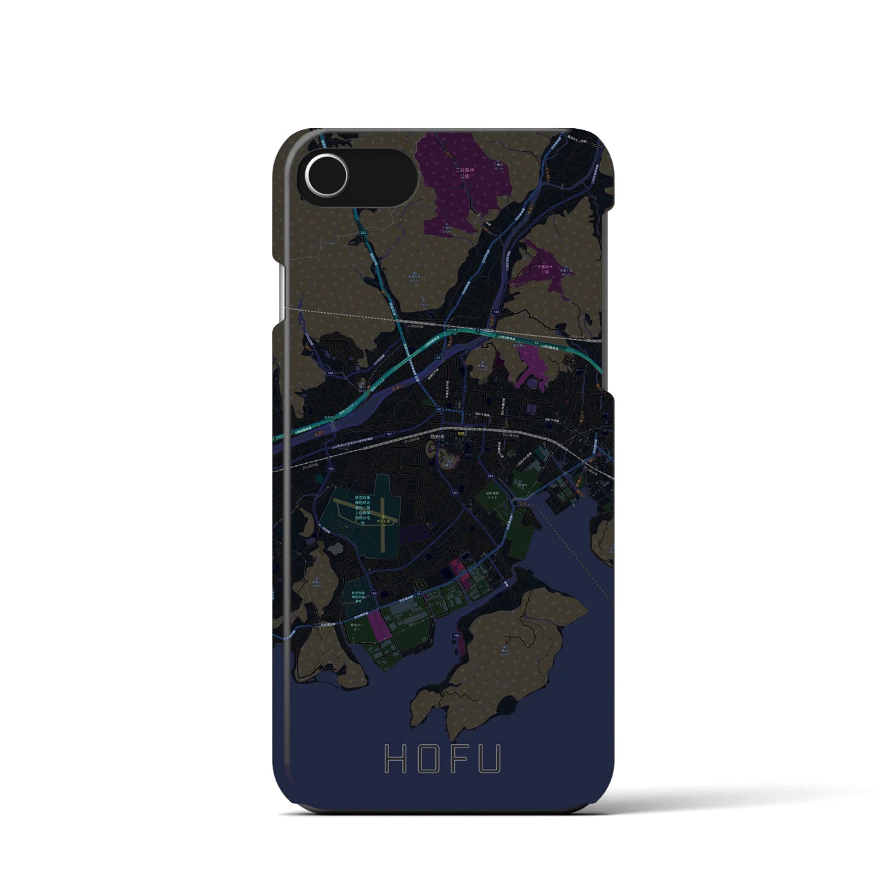 【防府(山口県)】地図柄iPhoneケース(バックカバータイプ)