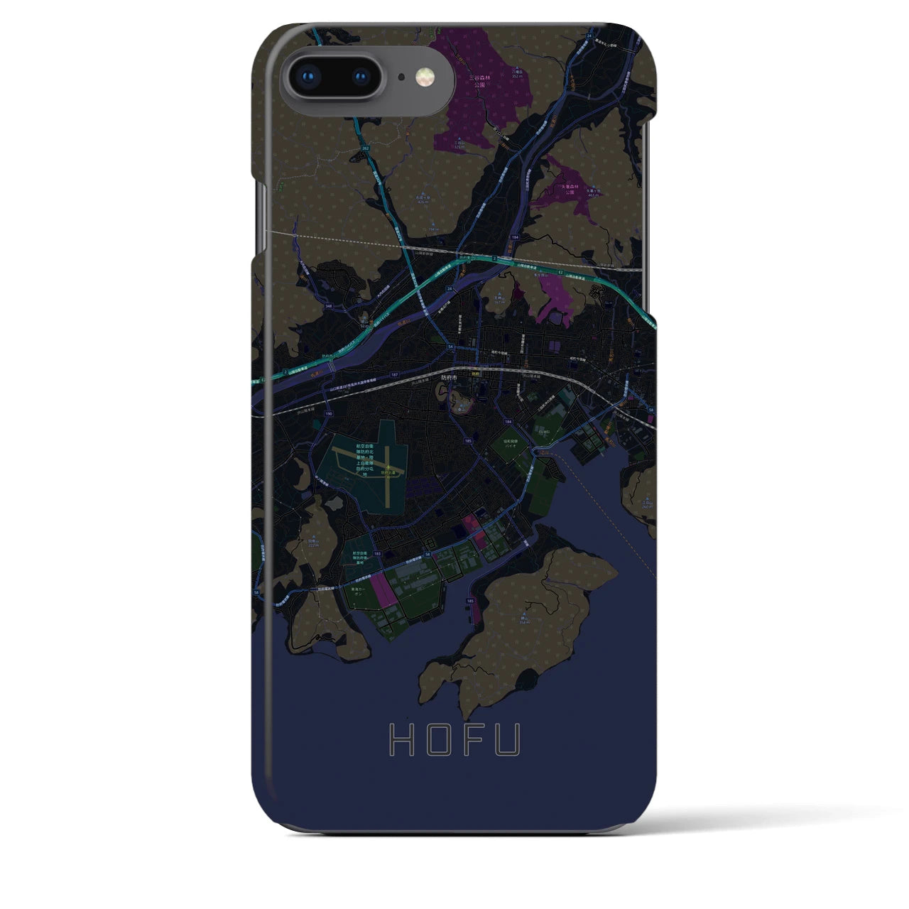 【防府(山口県)】地図柄iPhoneケース(バックカバータイプ)