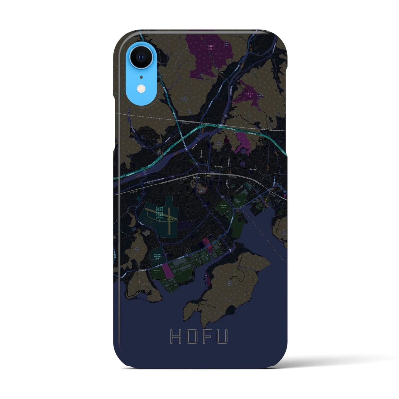 【防府(山口県)】地図柄iPhoneケース(バックカバータイプ)